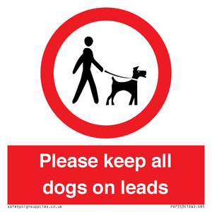 Please keep all dogs on leads